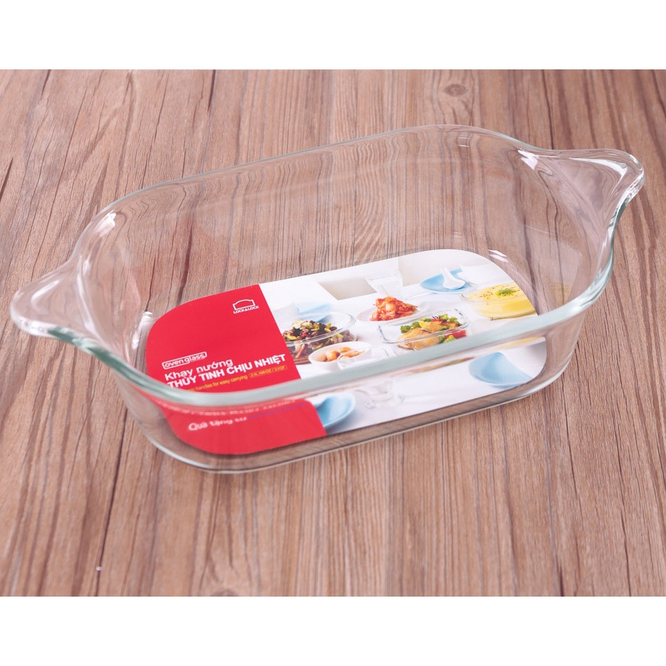 [HCM]Khay nướng thủy tinh chịu nhiệt Lock&lock LLG582 2000ml