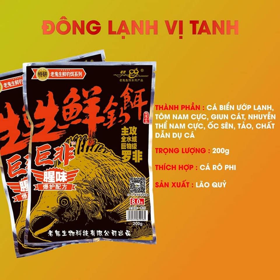 Mồi câu cá rô phi đông lạnh lão quỷ vị tanh và vị gan AnhKhoaFishing