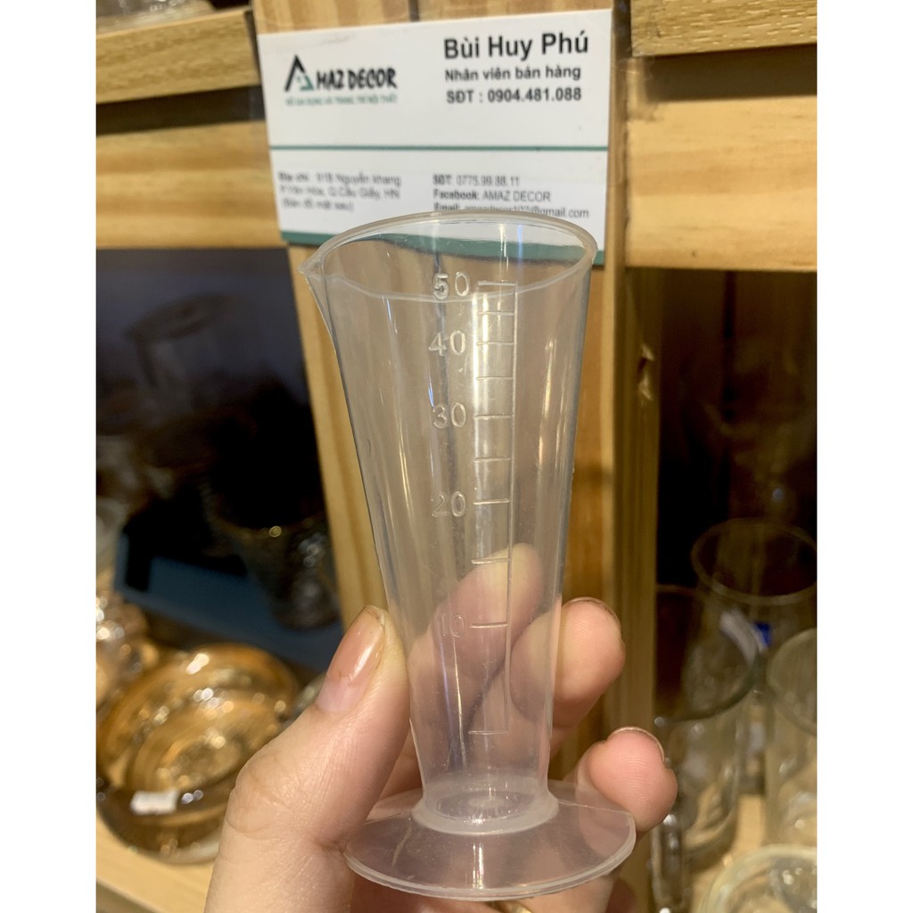 Giá sỉ ca cốc nhựa đong phễu có định lượng nhựa có quai 50ml-100ml