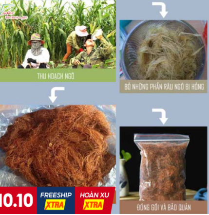 Râu ngô khô 1KG ( râu bắp) khô sạch