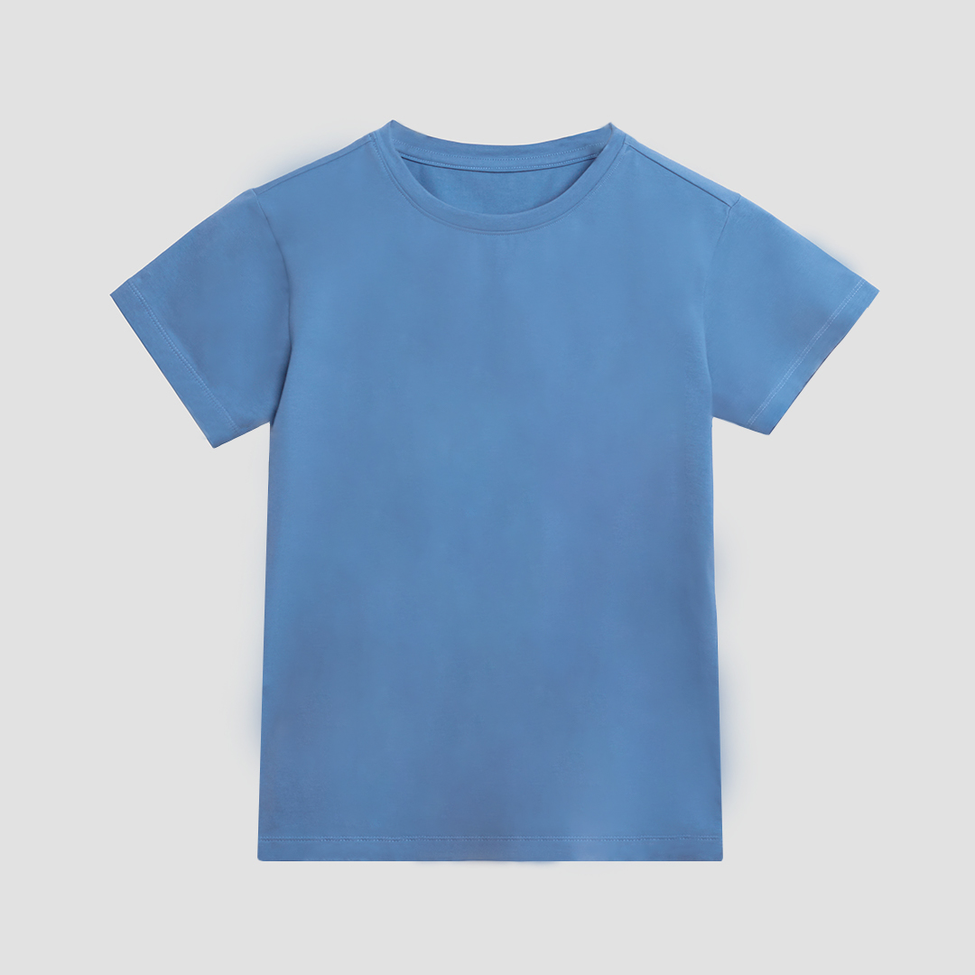 And Above - Áo thun cổ tròn nữ - Basic Tshirt -Màu Xanh