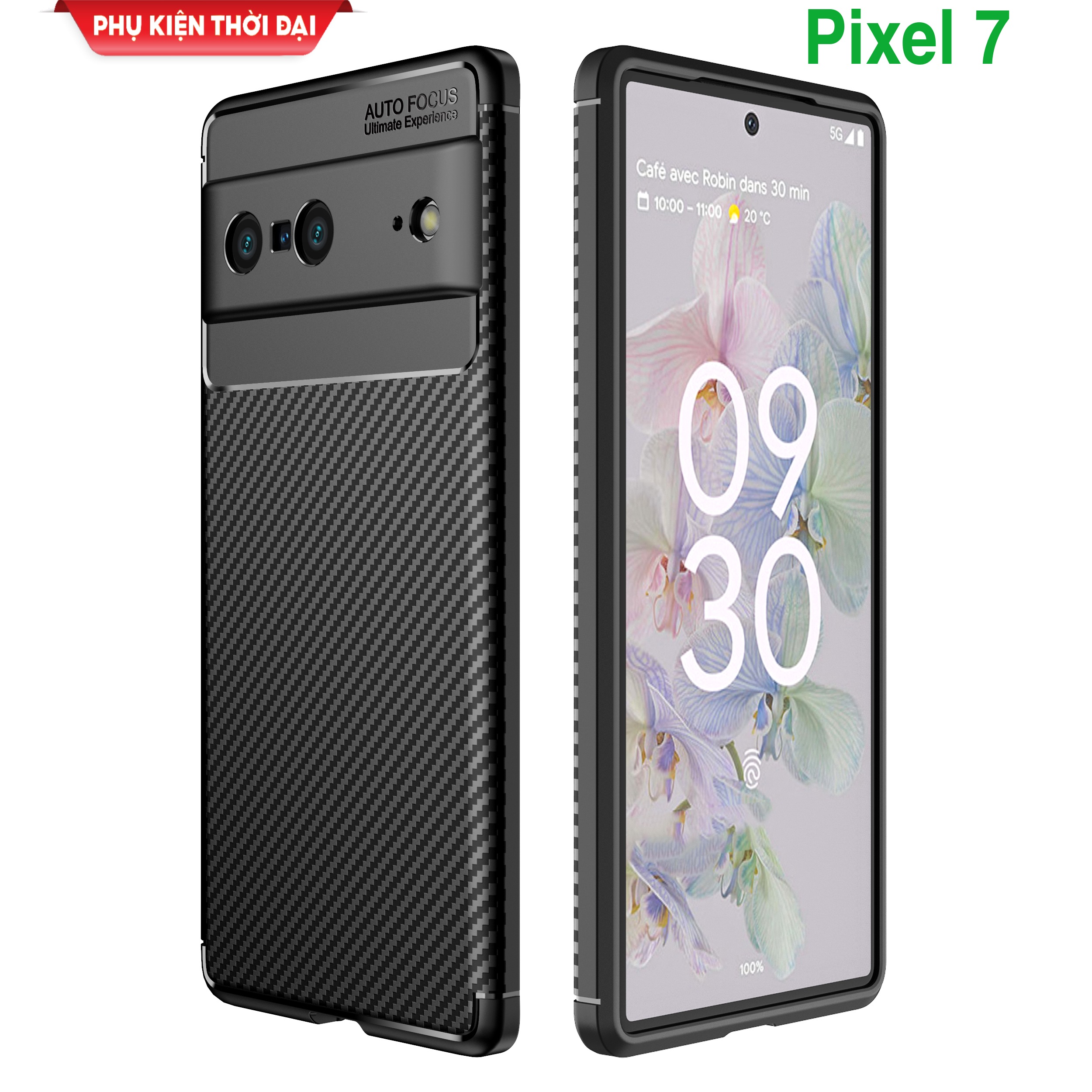 Ốp lưng Google Pixel 7 chống sốc vân rằn chỉ hiệu Auto Focus thời trang cao cấp