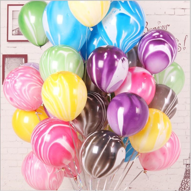 Combo 10/20/30 quả bóng bay vân đá các màu VD01 30cm