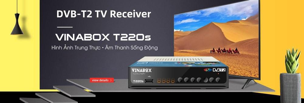 [HCM]Đầu thu DVBT2 – VINABOX T220s Truyền  Hình Số Mặt Đất Miễn Phí