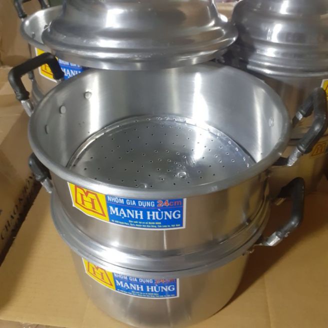 Chõ hấp xôi, chõ đồ xôi size 24 nhôm mạnh hùng /hấp thực phẩm đồ 2, 3 cân gạo