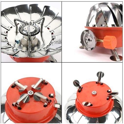 Bếp Ga Mini Chắn Gió Xếp Gọn Du Lịch Tiện Lợi