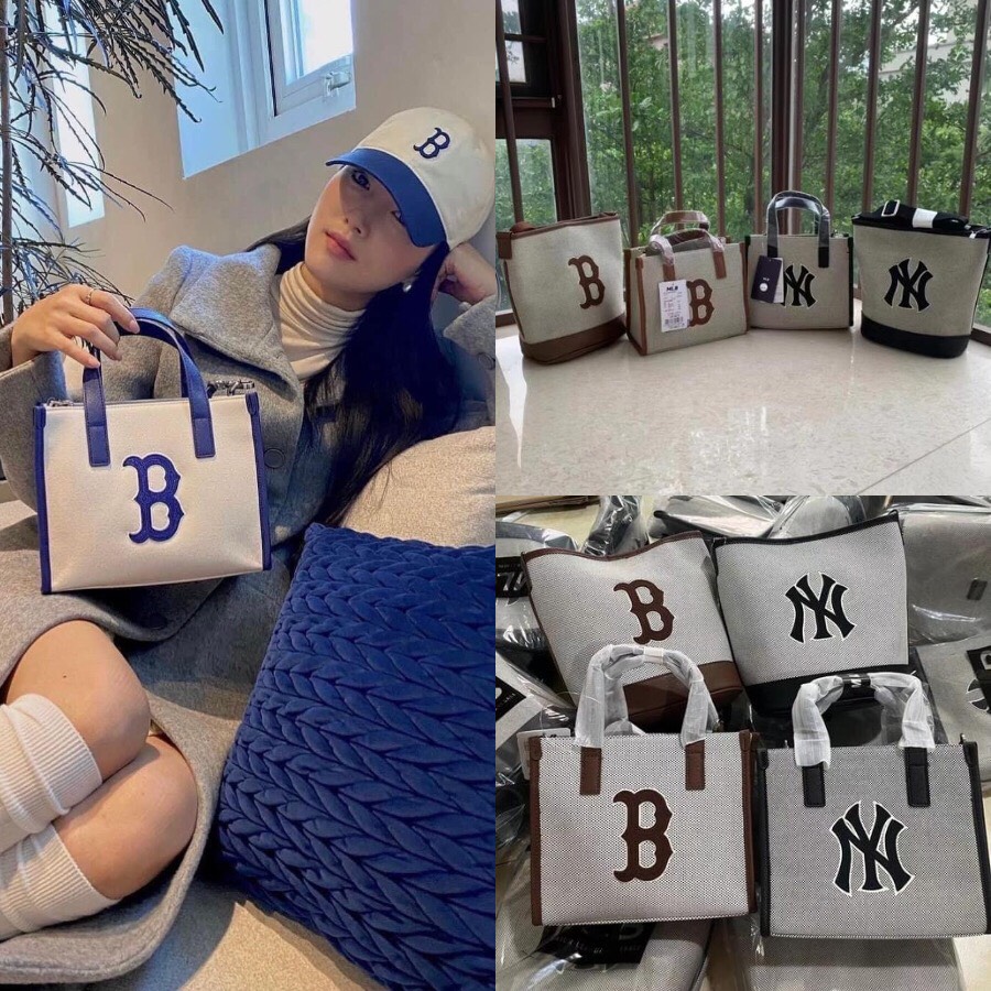 (Chuẩn Hãng) Túi xách đeo chéo MLB TOTE BUCKET Canvas cao cấp