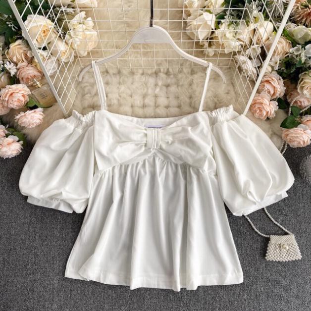 Áo lụa hở vai 2d