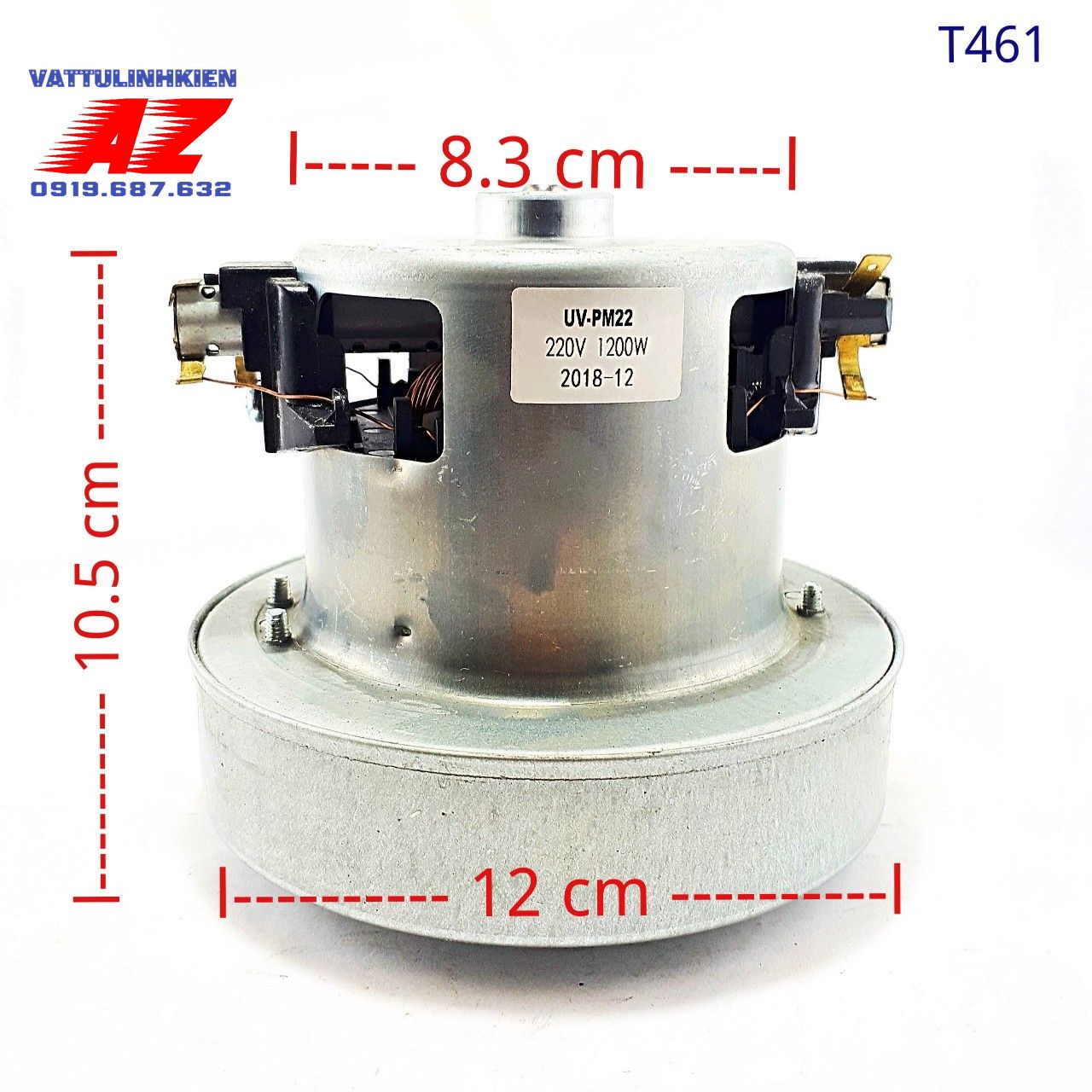 Động cơ máy hút bui 220V bầu hút 12cm công suất 1000W-1200W-1400W