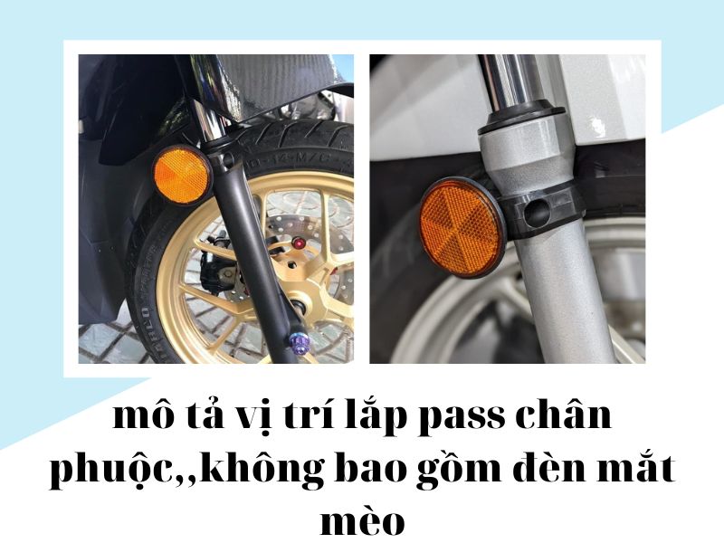 Pat phuộc trước xe máy gắn đồ chơi xe ( giá 1 cặp )