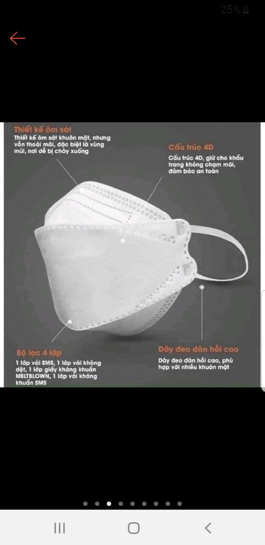 (combo 50 Chiếc Màu Trắng )-- Khẩu trang 4 Lớp KF94 UNI MASK