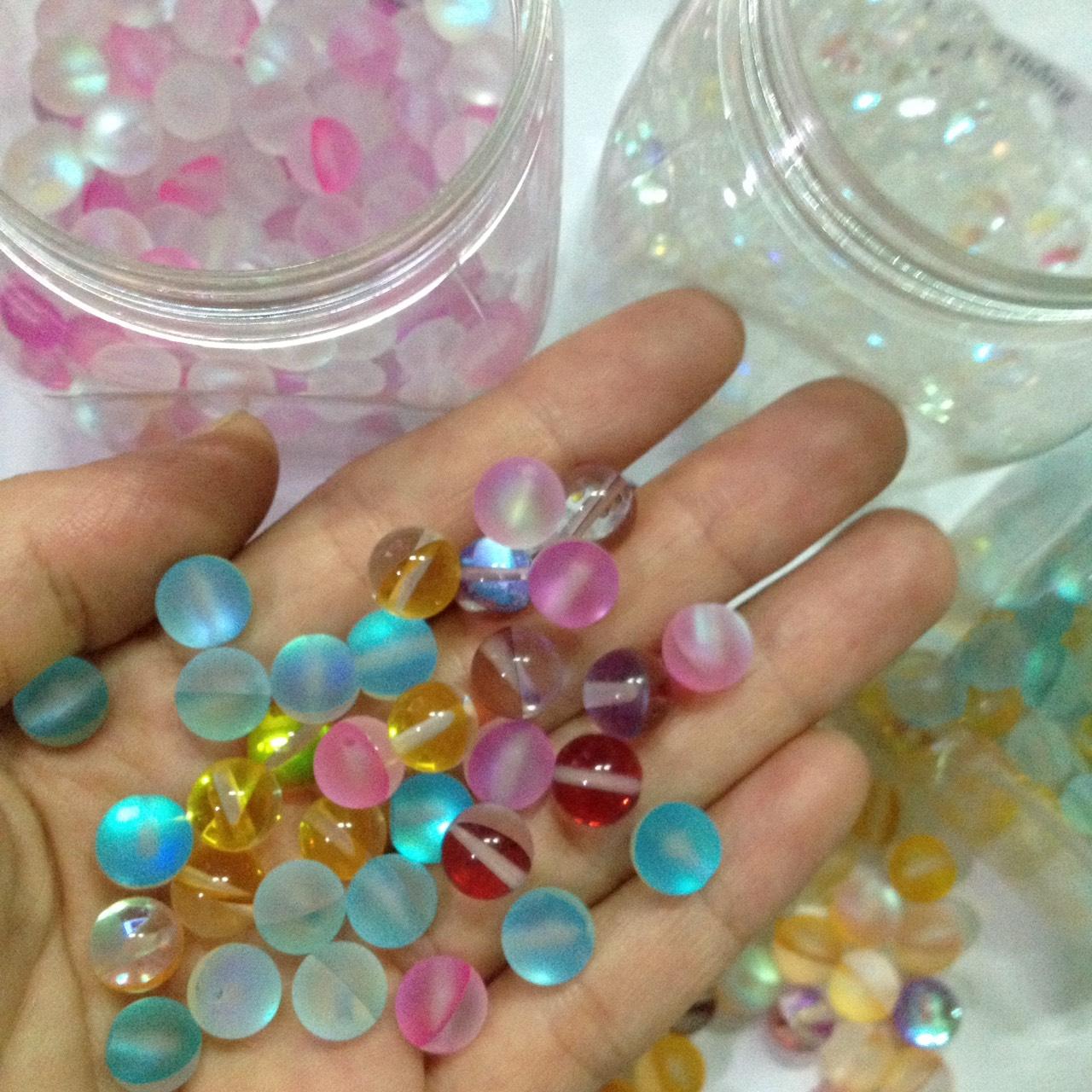 4 hạt đá dạ quang 8mm, chọn mẫu