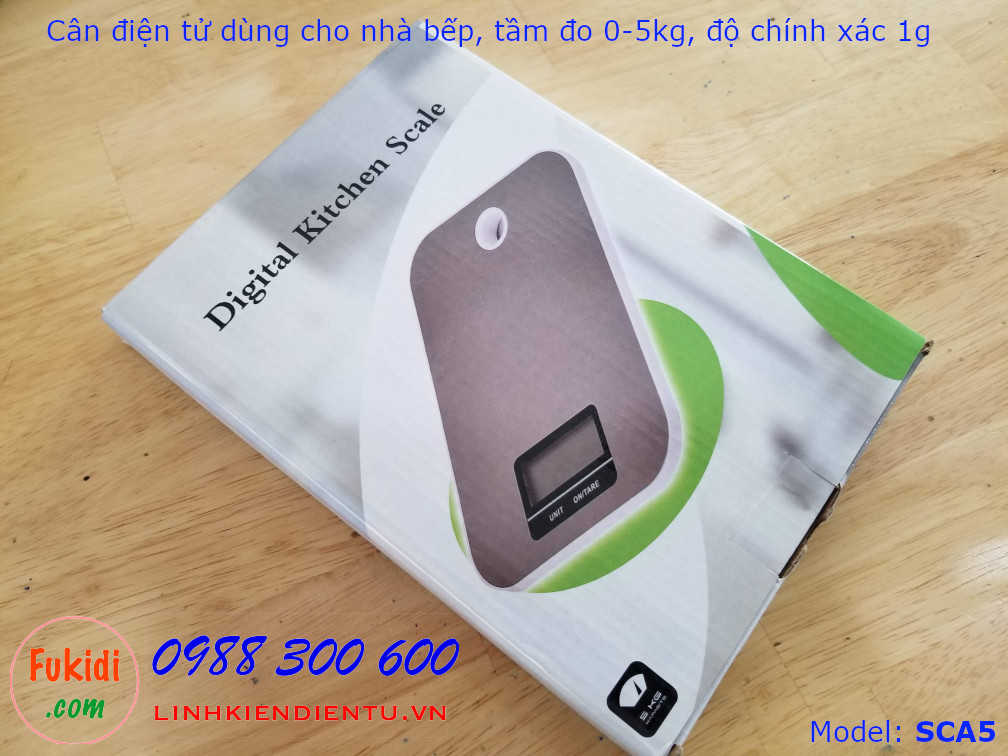 Cân điện tử mini 5kg dùng cho nhà bếp SCA5