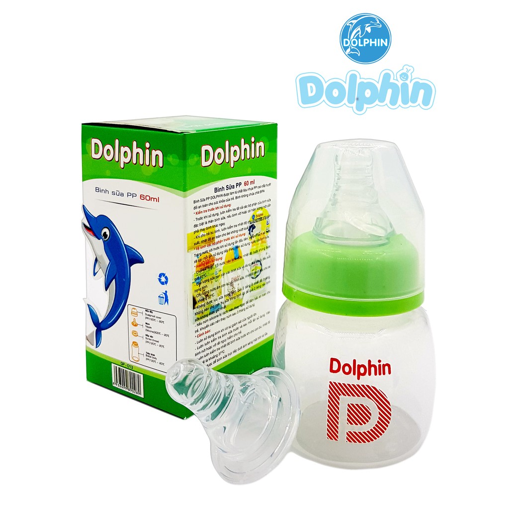 [HCM]Bình sữa Dolphin 60ml chính hãng