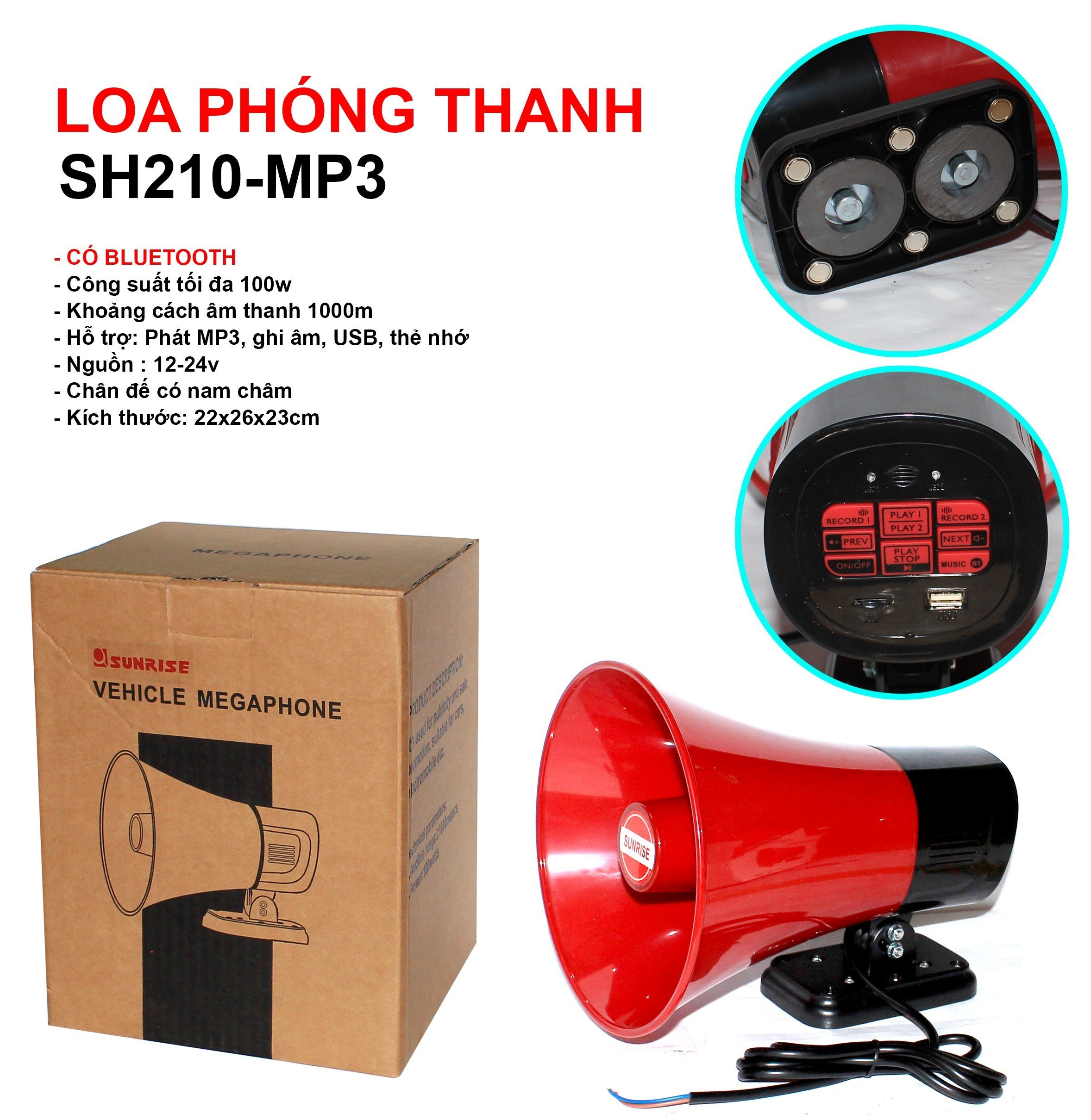 Loa phóng thanh sh210-mp3