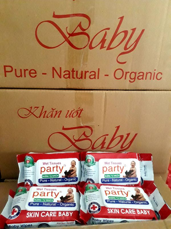 Giá Sỉ Combo 10 Gói Khăn Giấy Ướt Party 80g