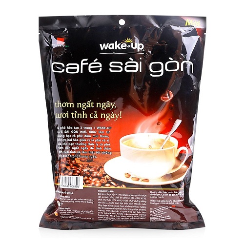 [HCM]Cà phê sữa Wake Up Café Sài Gòn 456g (24 gói x 19g)