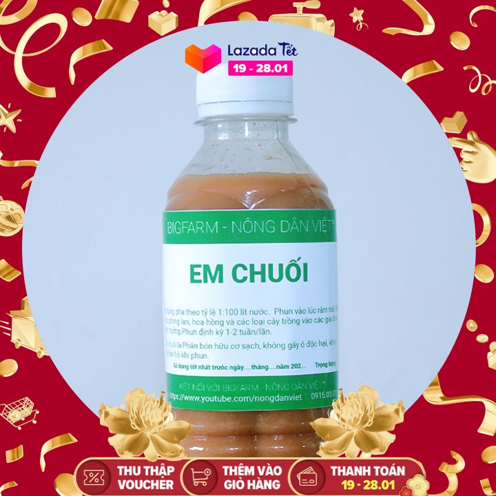 500ml dịch chuối lên men đậm đặc làm phân bón cho các loại cây