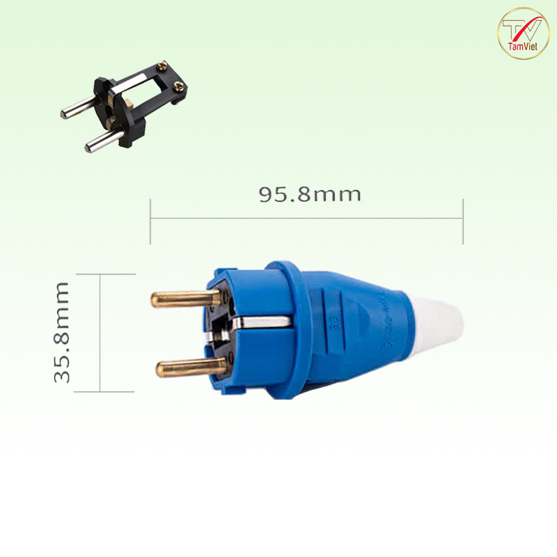 Phích cắm điện công nghiệp 16A 2 chấu