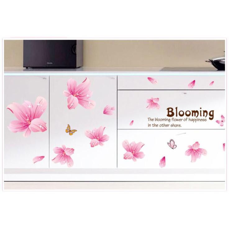 Decal dán tường hình hoa