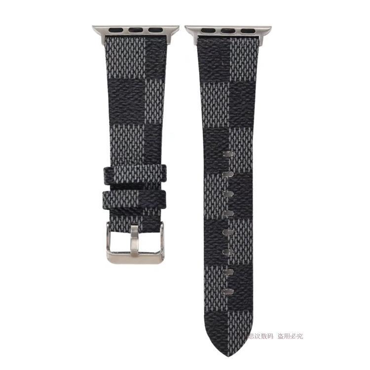 Dây đeo Apple Watch, Dây da LV cao cấp xanh 42mm