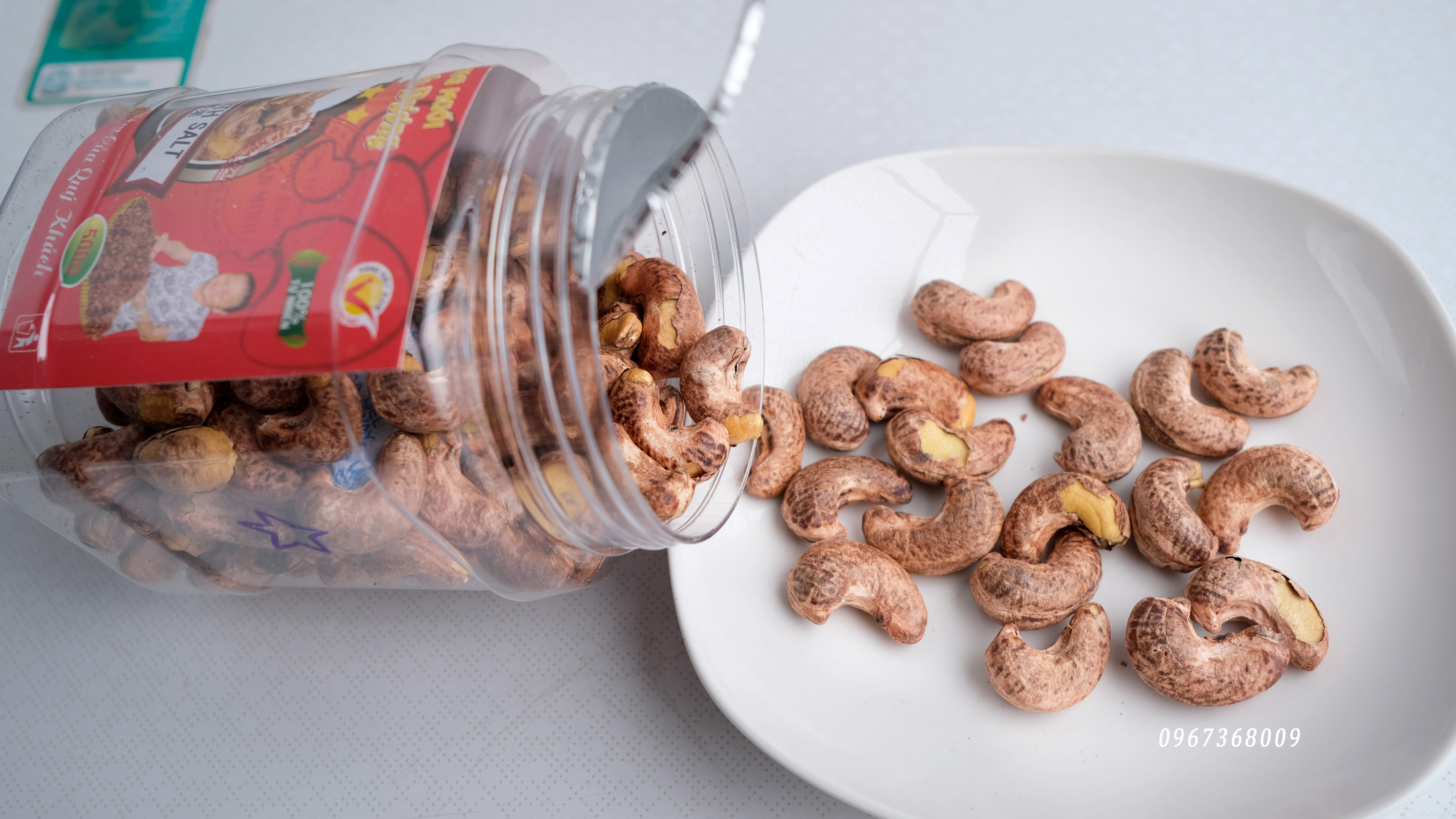 500gr Hạt điều rang muối Bình Phước - Hàng nguyên hạt, vỏ lụa
