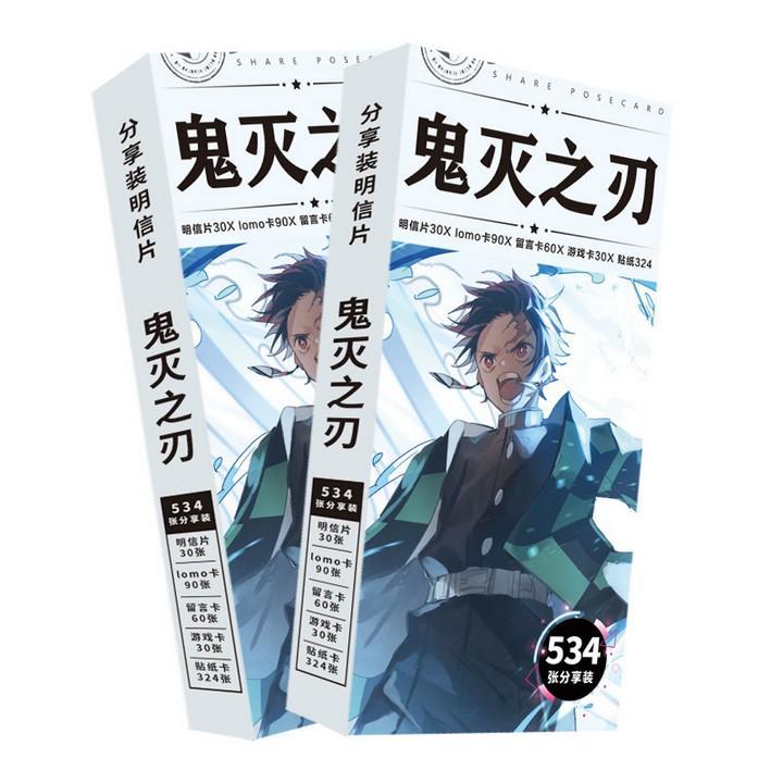 Hộp ảnh Postcard Kimetsu No Yaiba Diệt Quỷ Cứu Nhân truyện tranh Thanh gươm diệt quỷ bộ ảnh có ảnh dán sticker lomo bưu thiếp