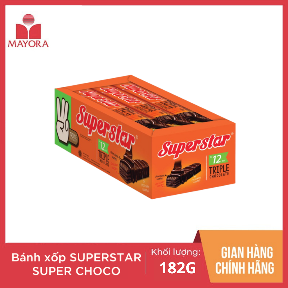 BÁNH XỐP SUPERSTAR TRIPLE CHOCO 150G