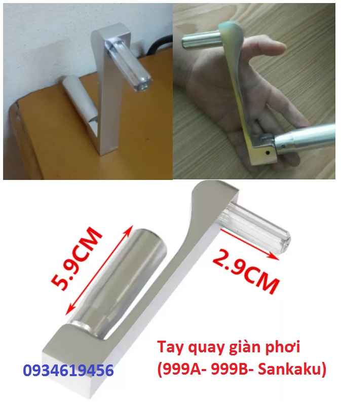 Tay quay giàn phơi thông minh (999A - 999B - sankaku)