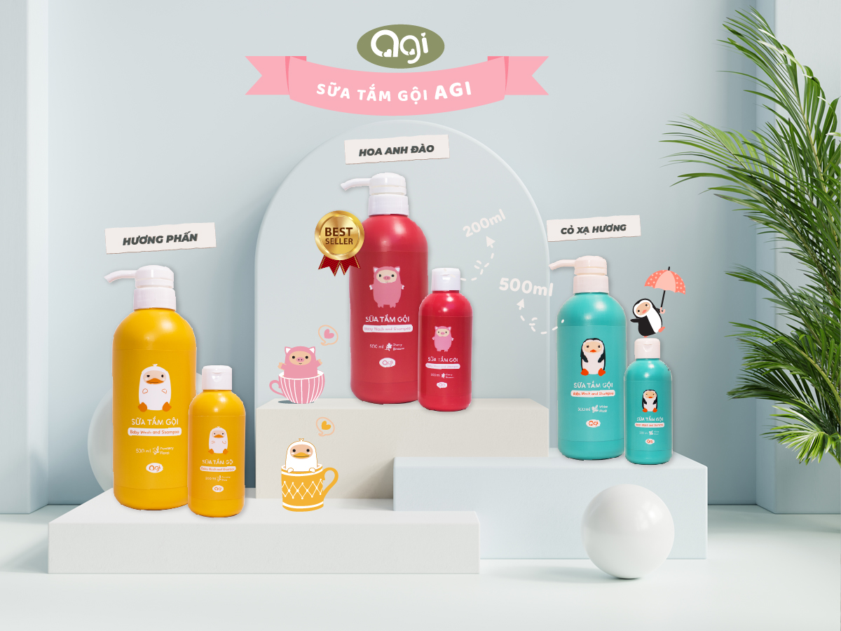 SỮA TẮM GỘI AGI 200ml/500ml