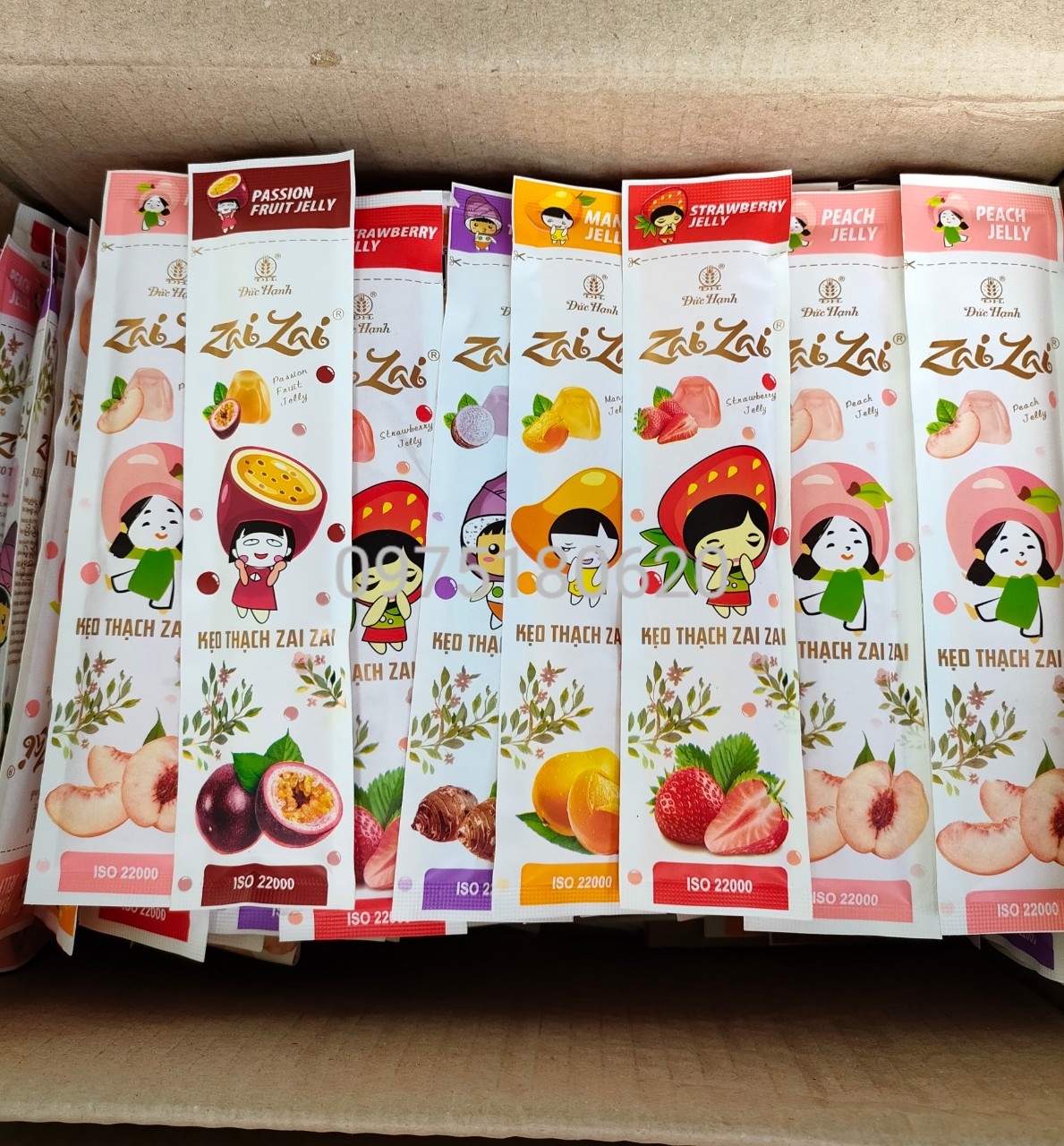 1kg thạch zai zai Đức Hạnh phiên bản mới - zai zai dài
