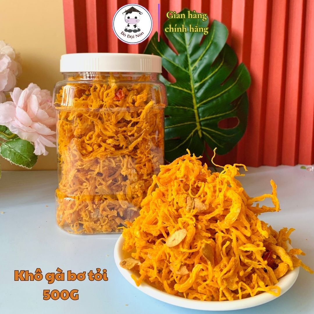 Khô Gà Bơ Tỏi 500G Bò Đội Nón