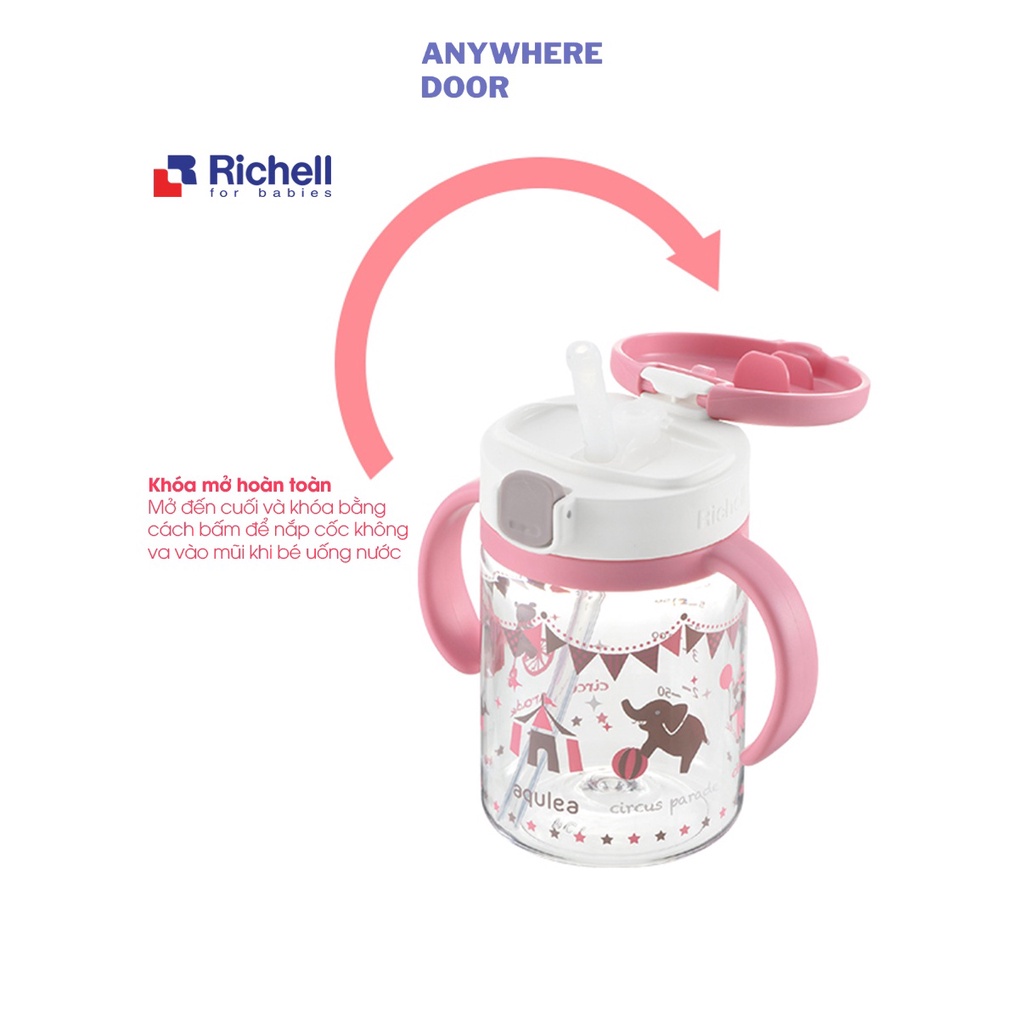 Bình Ống Hút AQ Richell cho bé 200ml/ 320ml