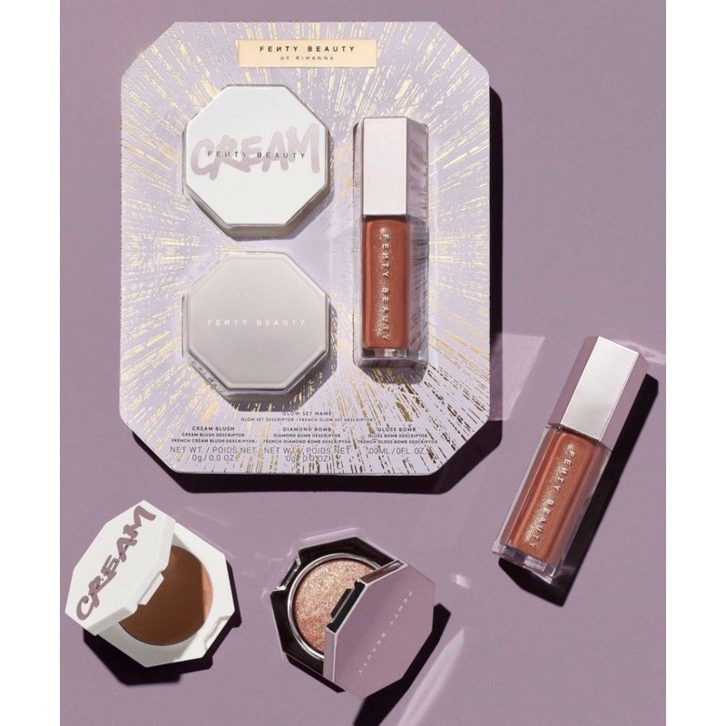 [HCM][SALE20%] Set son phấn Fenty Glow Trio Face Lip Body