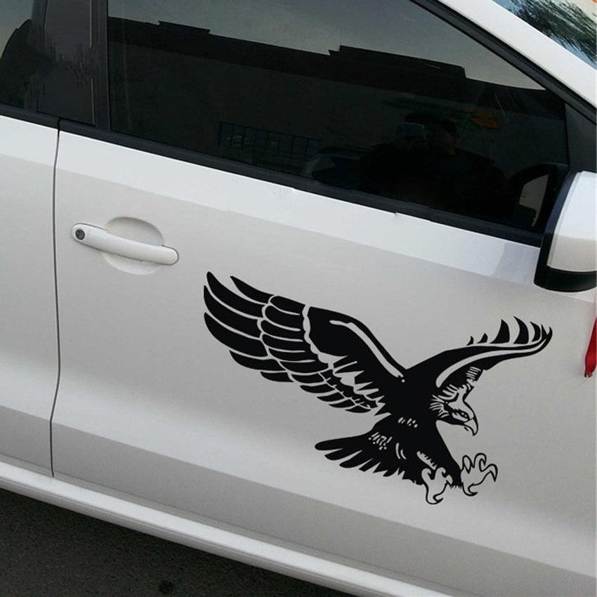 Decal hình Đại Bàng dán xe ( Đen )