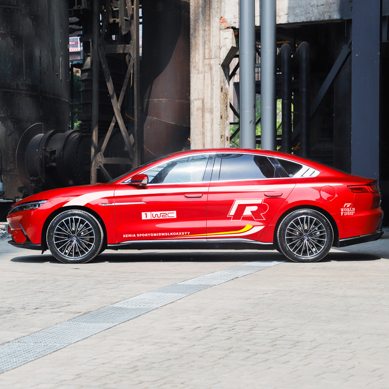 [HCM]Tem dán sườn và capo xe ô tô phong cách thể thao TS082 (trắng đỏ)