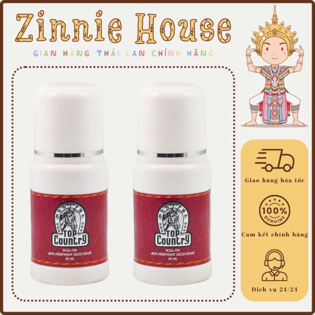 Lăn khử mùi con ngựa top country 60ml