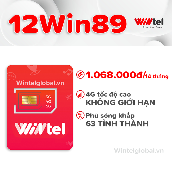 Sim Wintel 12Win89 - Sim data tốc độ cao không giới hạn