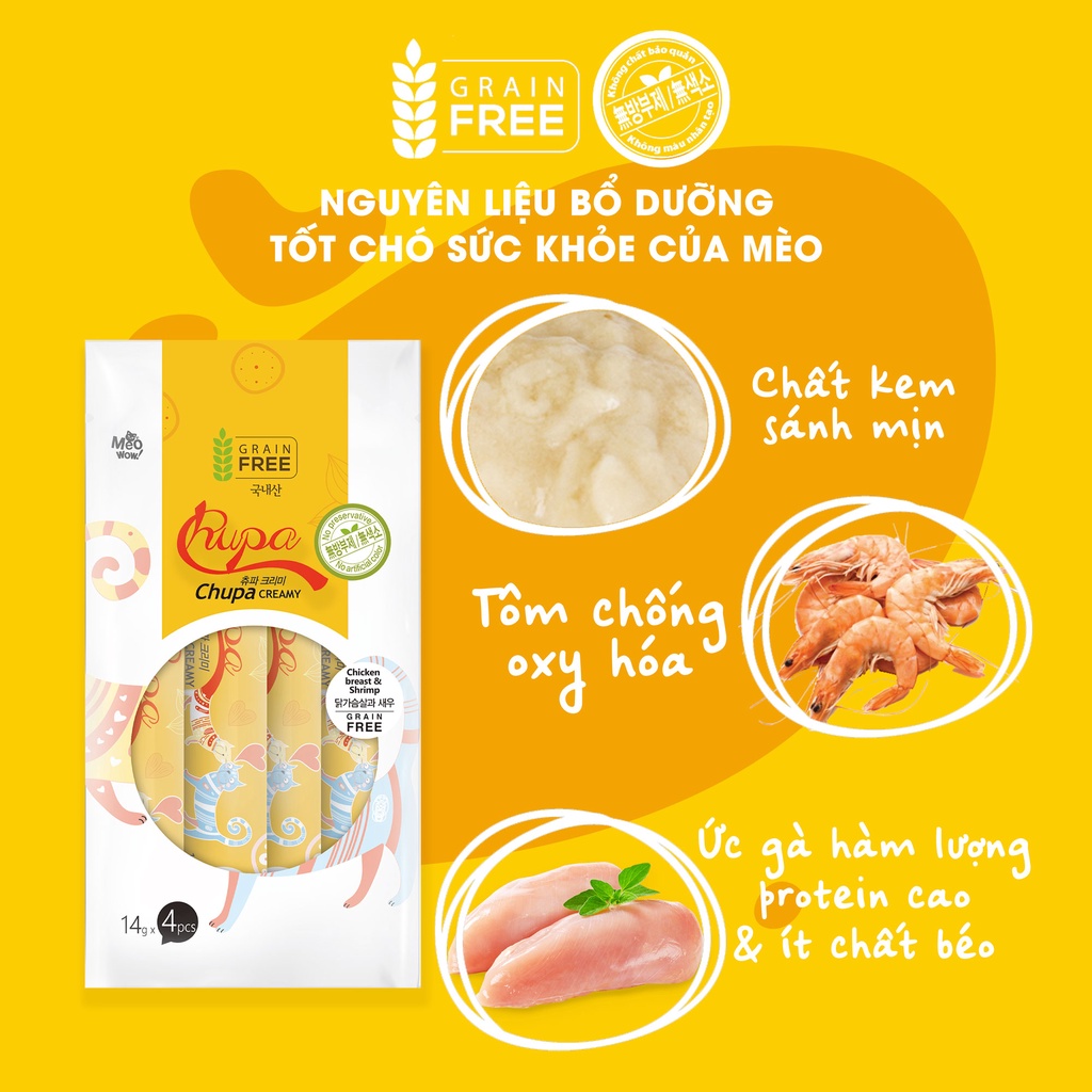 Súp thưởng cho mèo Chupa Creamy gói 56g