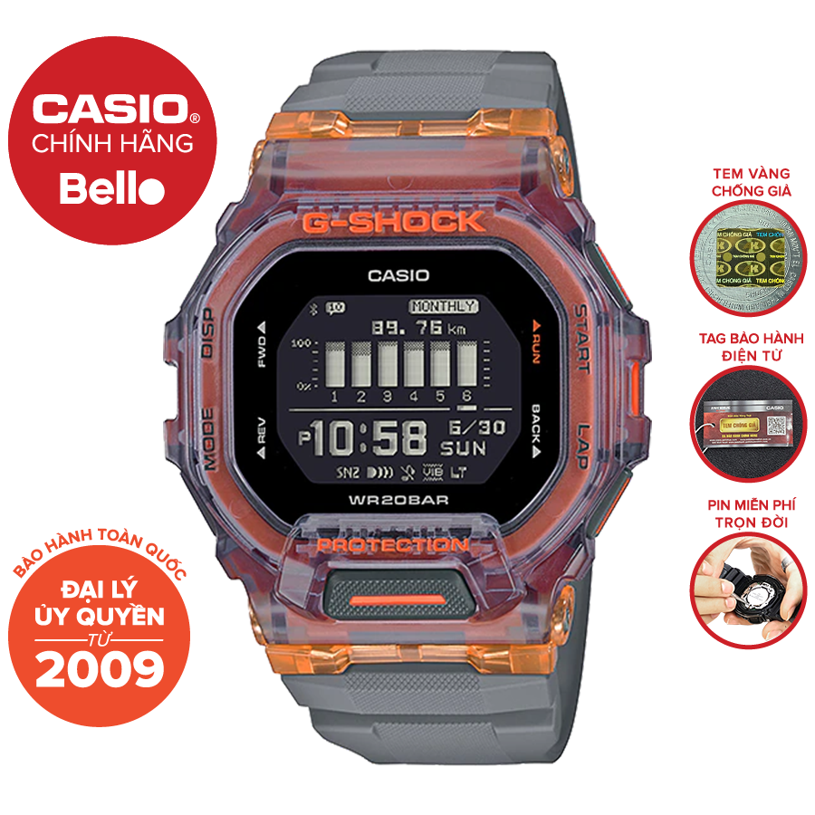 Đồng hồ Nam Dây nhựa Casio G-Shock GBD-200SM-1A5DR chính hãng bảo hành 5 năm Pin trọn đời