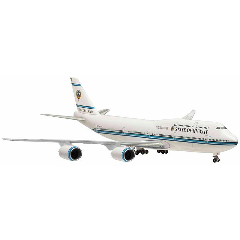 Diecast 1500 B747-8 9k-gaa kuwait không quân mô hình máy bay hợp kim với thiết bị hạ cánh máy bay Máy bay mô hình đồ chơi cho bộ sưu tập