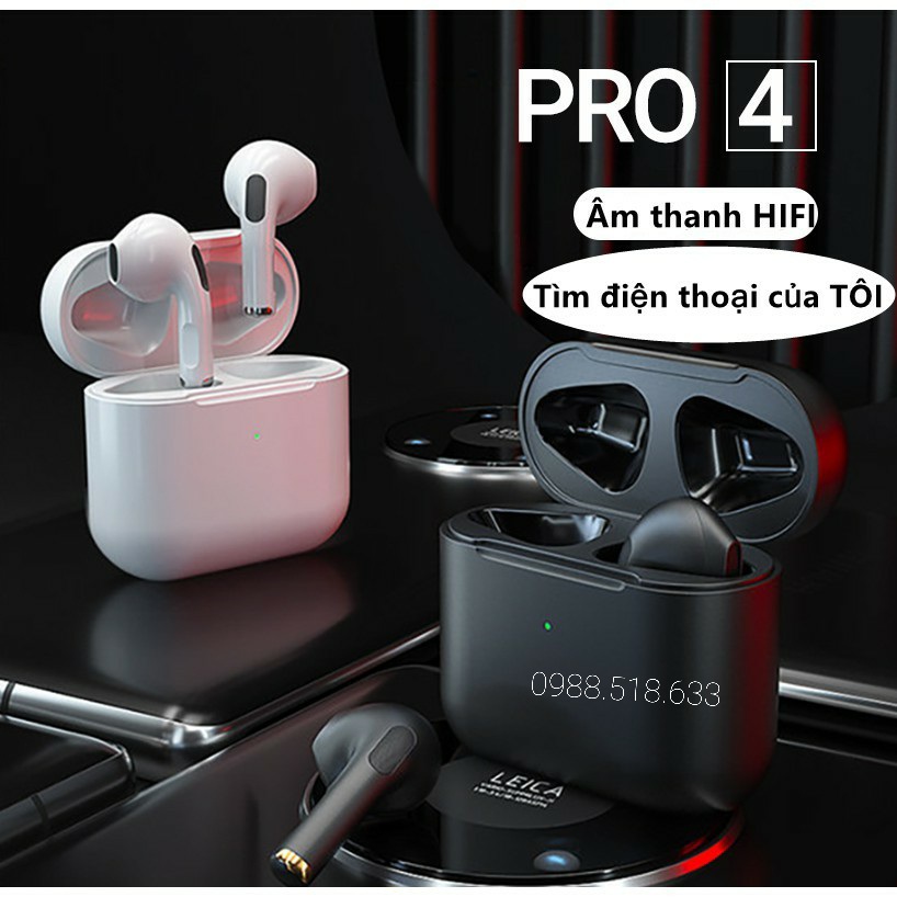 Tai nghe bluetooth pro 4, tai nghe không dây, tai nghe, tai nghe bluetooth khong day , tai nghe chất lượng âm thanh hd, đổi tên, chống ồn, xuyên âm