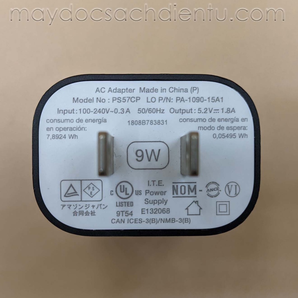 Củ sạc chính hãng 5W, 9W dành cho máy đọc sách Kindle