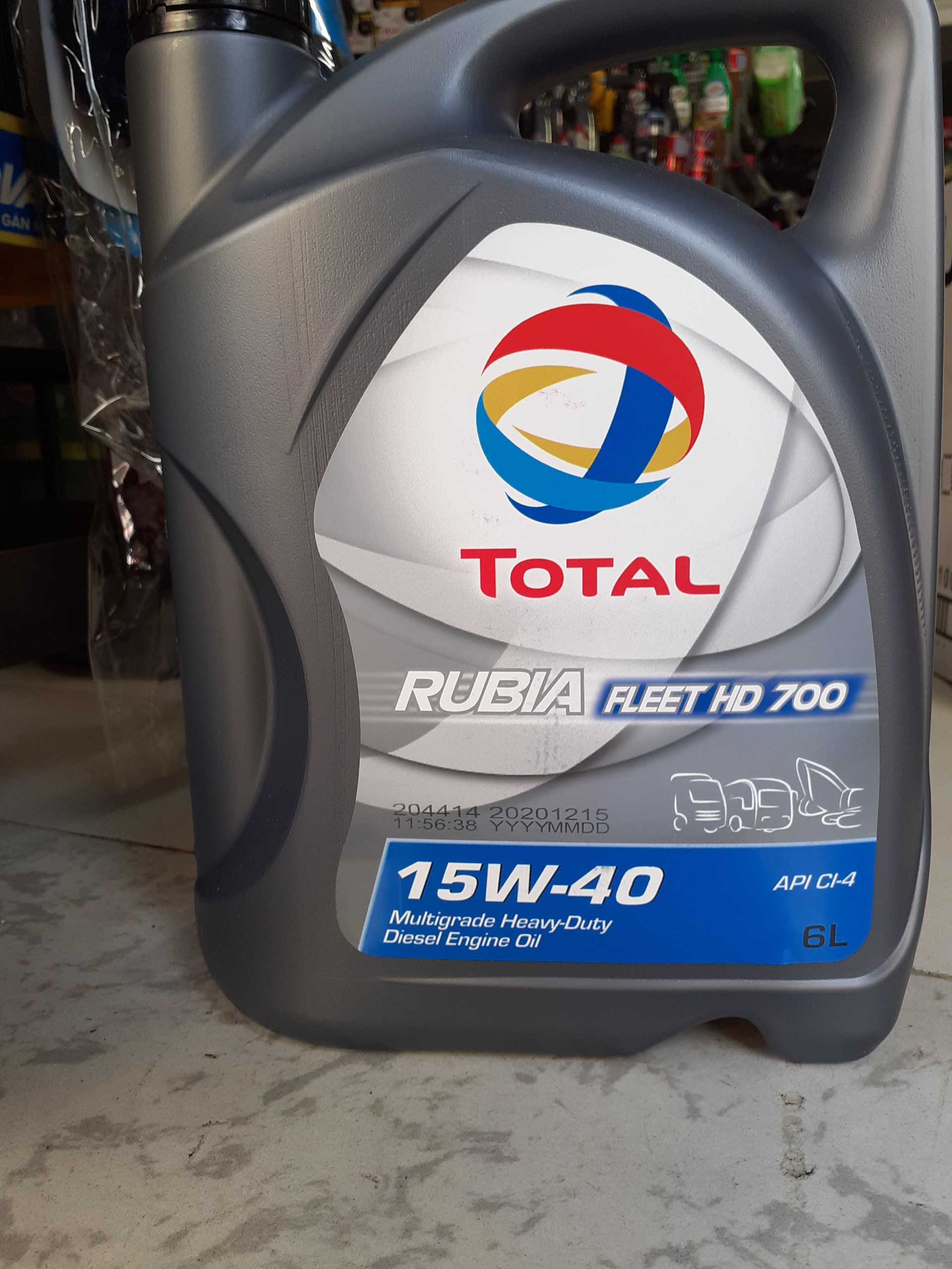 [HCM][NHỚT ĐỘNG CƠ DIESEL] TOTAL RUBIA FLEET HD 700 SAE 15W-40 CI-4 6L
