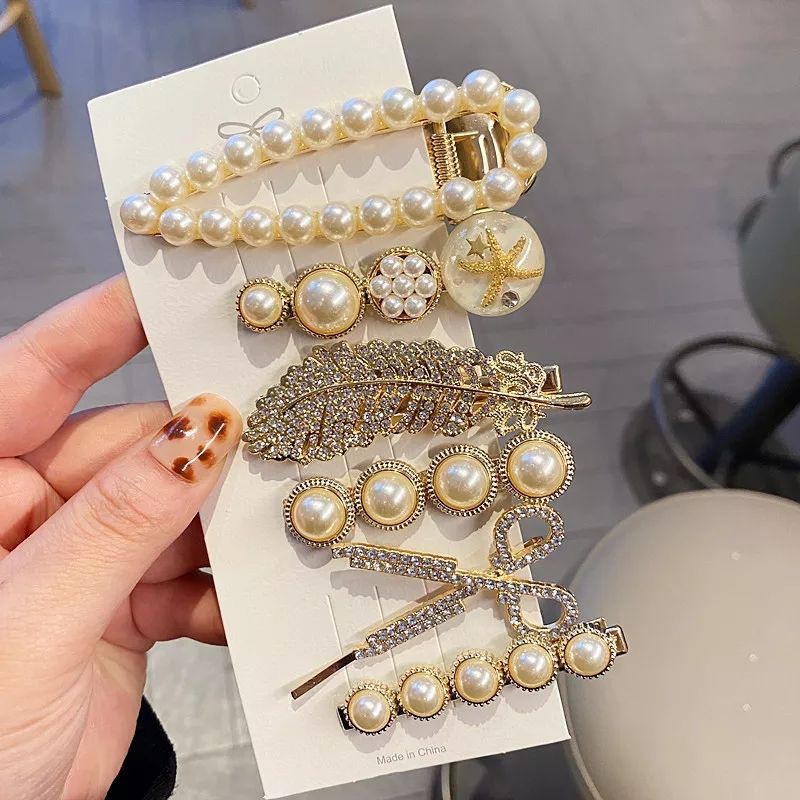 Set 6 Kẹp Tóc Đính Đá Siêu Dễ Thương