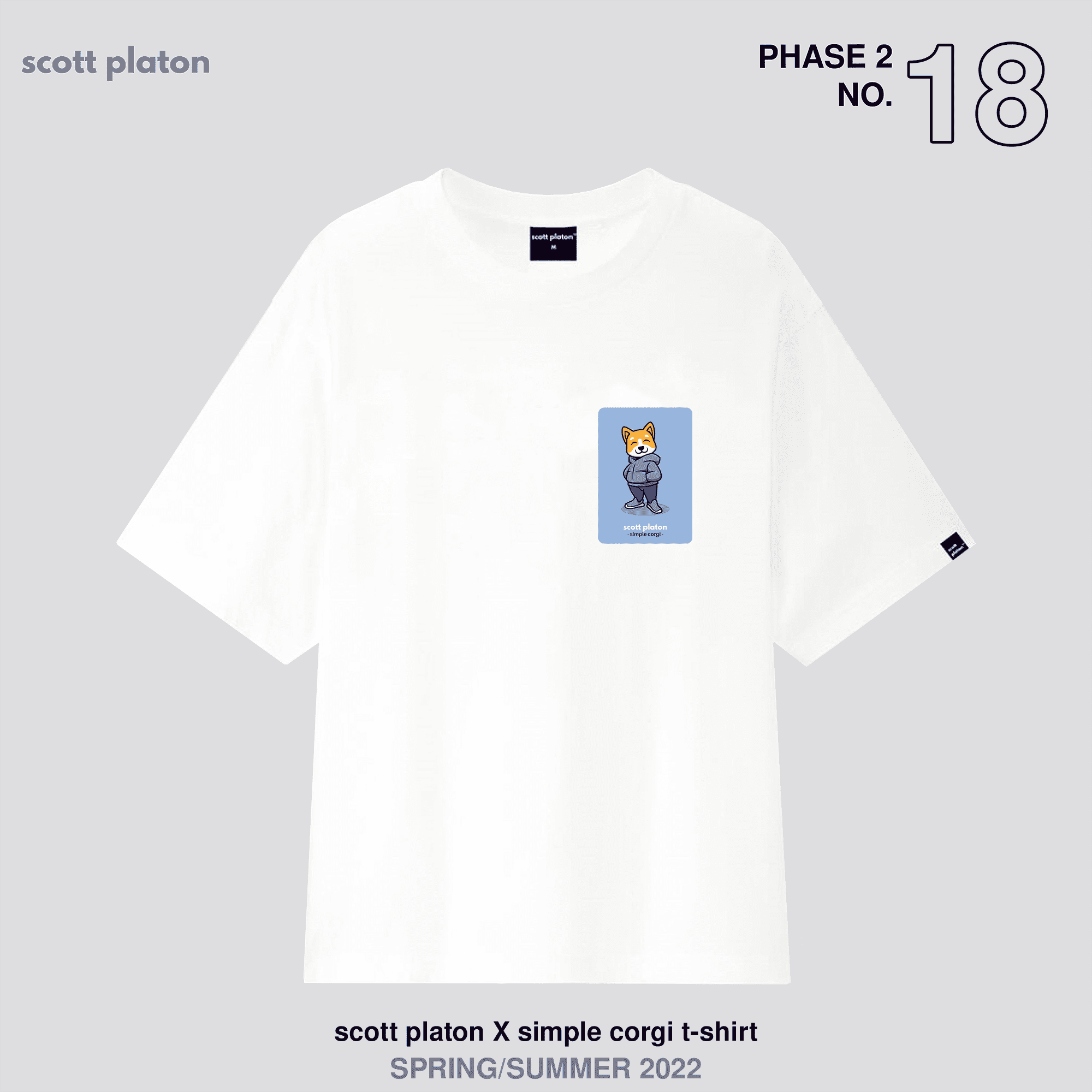 Scott Platon Áo thun Corgi - Chất liệu cotton dày dặn đứng form