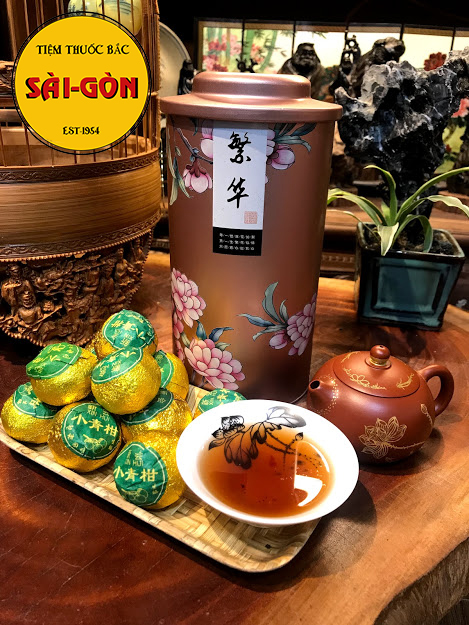 [HCM]Trà Phổ Nhĩ Quýt Vân Nam 5 viên