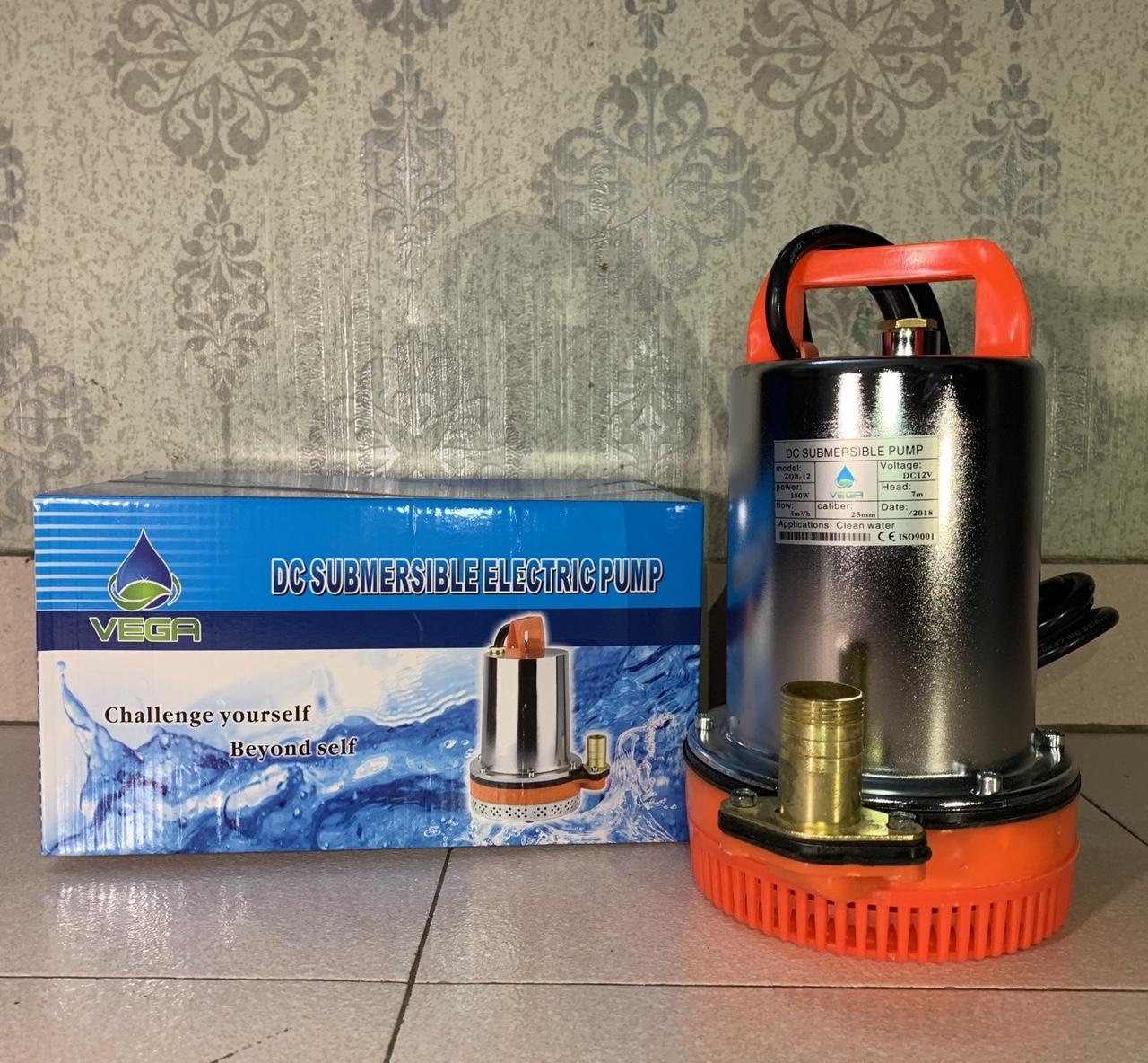 Máy Bơm Chìm 12v 180w bằng Inox