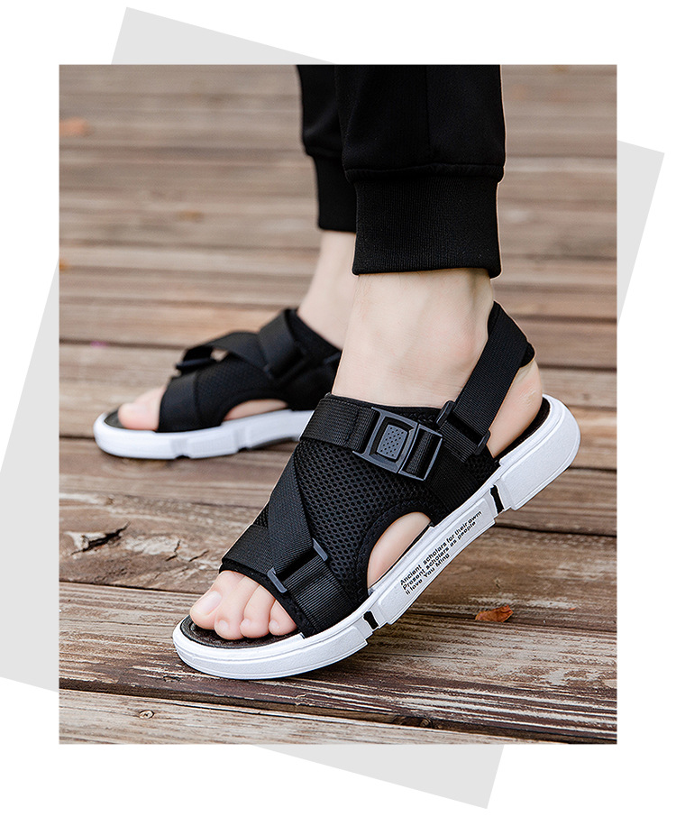 Dép sandal unisex  quai "LƯỚI” thoáng khí đi mùa hè học sinh thời trang phong cách Hàn Quốc cực TH-Shoes