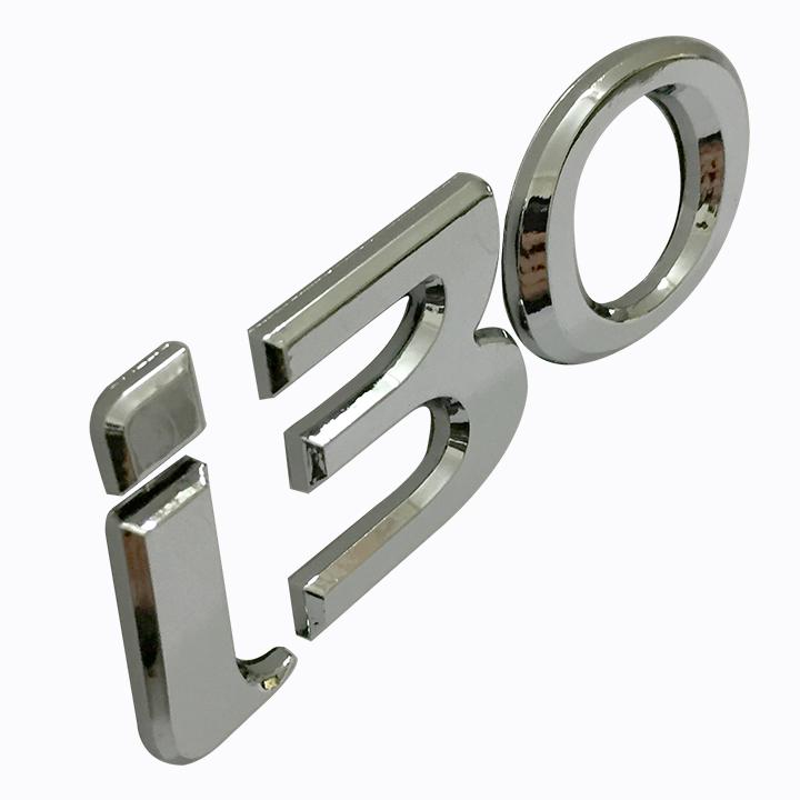Logo chữ nổi i30 dán trang trí đuôi xe